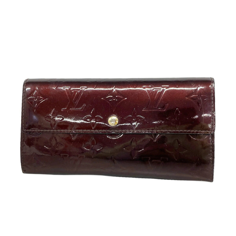 Louis Vuitton Vernis Portefeuille Sarah Long Wallet M93524 Amarante Ladies